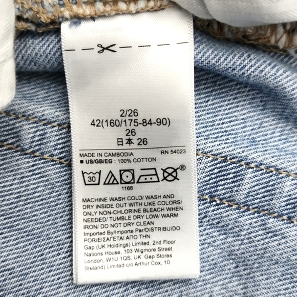 GAP Women's 1969 Mom Jeans Faded Blue Denim  Size 2 / 26 - Picture 11 of 15